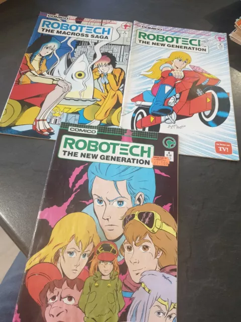 Comico "Robotech Macross Saga / Generation comics x3 good to fair fast post!