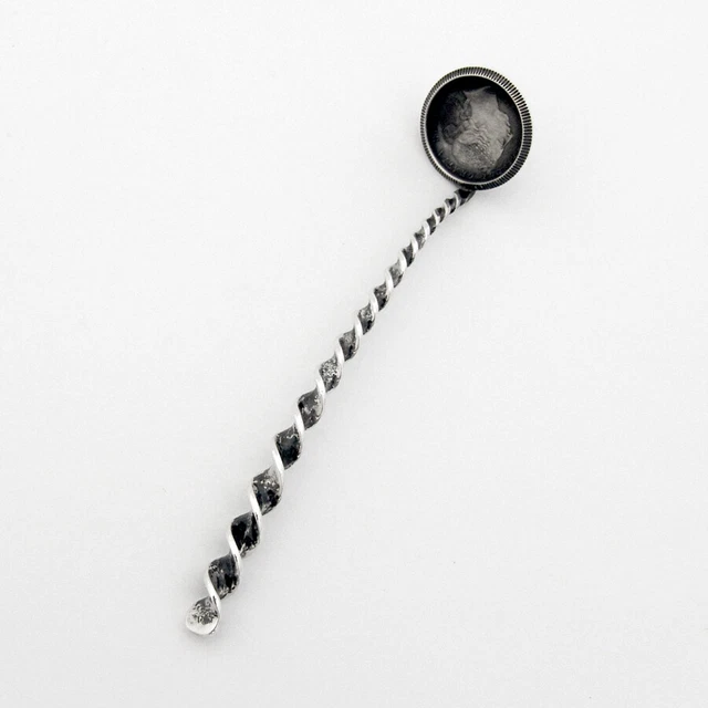 Mustard Ladle Canadian Coin Bowl Twisted Handle Sterling Silver