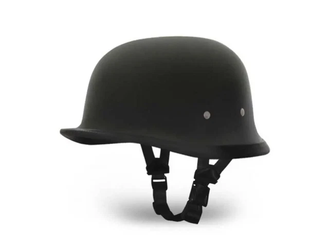 Daytona Helmets German Y-Strap Retention Strap Helmet, Dull Black 1004b