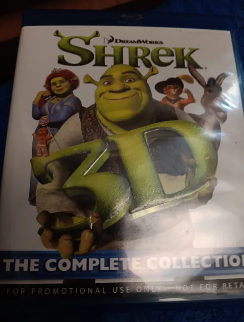 Shrek 3D The Complete Collection (BLU-RAY 4-DISC SET) 2010 Promotional Copy