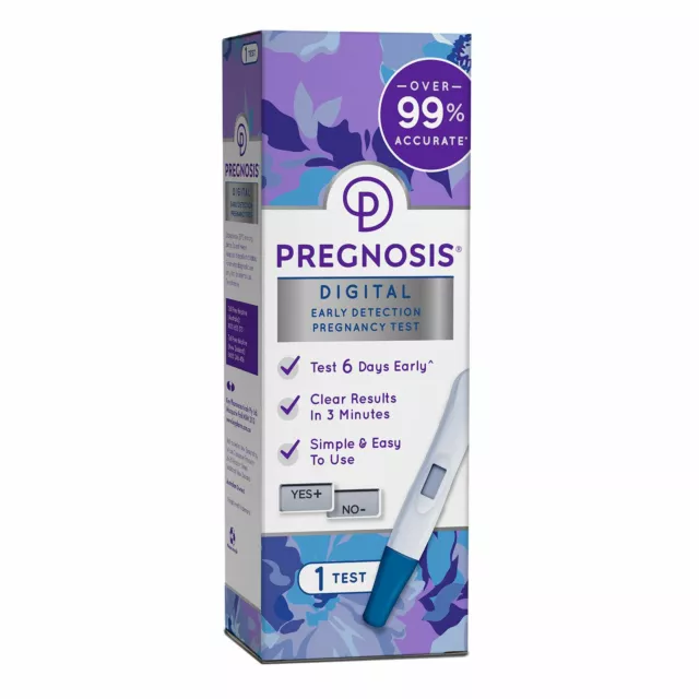 Pregnosis Digital Early Pregnancy Test Over 99% Accurate Simple & Easy 1 Test