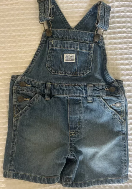 Infant Baby KOALA KIDS Denim Jeans Bib Overall Shorts Size 24 Months/2T