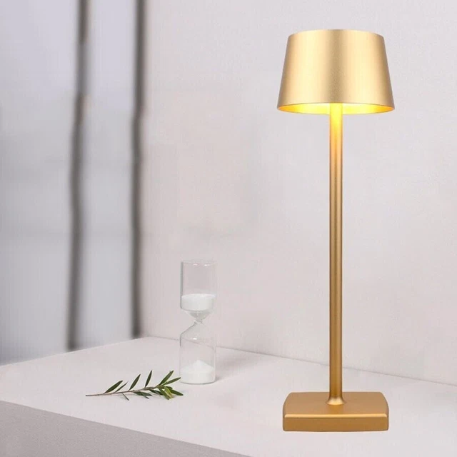 Lampada Da Tavolo Touch Led Ricaricabile Bar Hotel Ristorante Oro