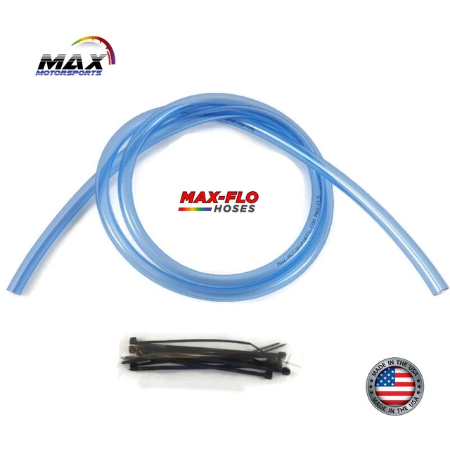 6'ft x 1/4" ID X 3/8" OD CLEAR BLUE Fuel Line POLYURETHANE Gas Hose Tubing