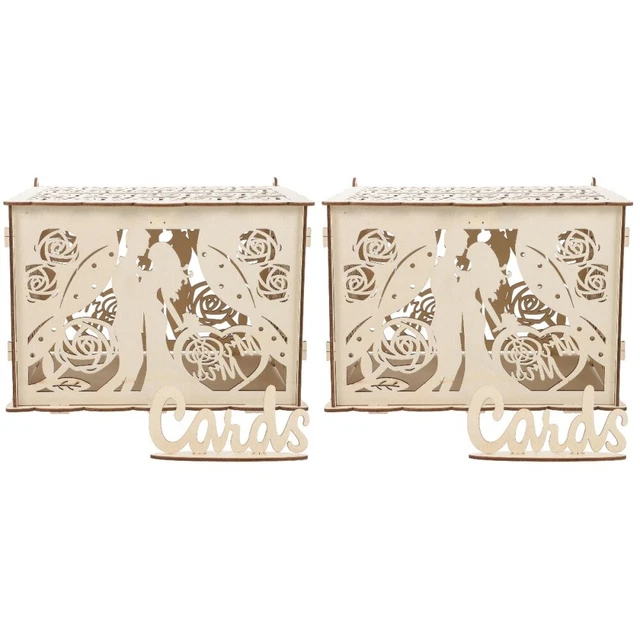 2x zart  rustikal  diy Box für Geschenkkarten Spardose für Geburtstagskarten