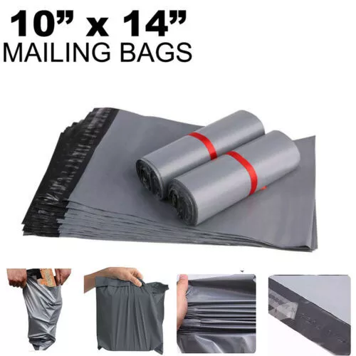 10 x 14" Grey Mailing Bags Strong Parcel Postage Plastic Post Poly Self Seal