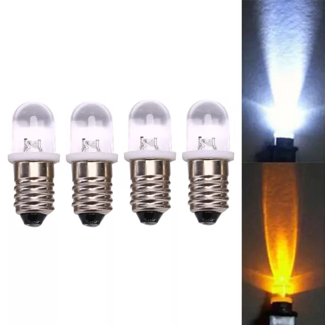 5pcs E10 Led Ampoule Dc 3V 4.5V Ampoule Instrument Indicateur Ampoule Lampe M G1