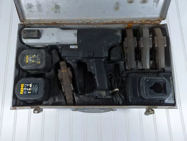 REMS 571 Akku-Press w/Charger + 2 Batteries + 4 Jaws Tested US Seller Free Ship