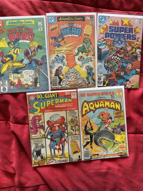 DC Comics Bronze/Silver Age Lot of 5 - LOW GRADE - Aquaman & Superman