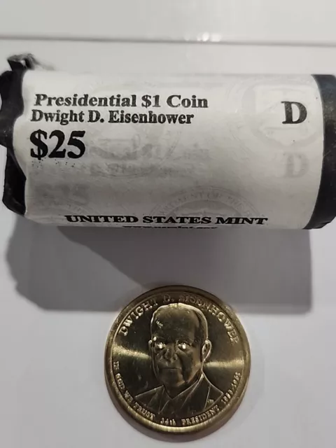 2015 D - Dwight D. Eisenhower $1 Presidential Golden Dollar Coin Uncirculated