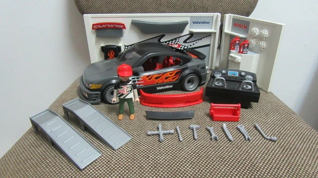 PLAYMOBIL CARRERAS Vehiculo Coche Turismo Taller Tunning