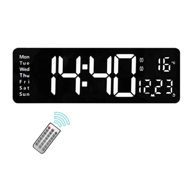 Vert Sveglia Digitale Orologio da Scrivania Digitale Orologio Digitale a LED con Voce e Tasto Attivato Data Temperatura Snooze Livelli di Luminosità | Leroy Merlin