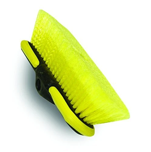 93077 8" Car Wash Brush Head with Label, Black/Yellow