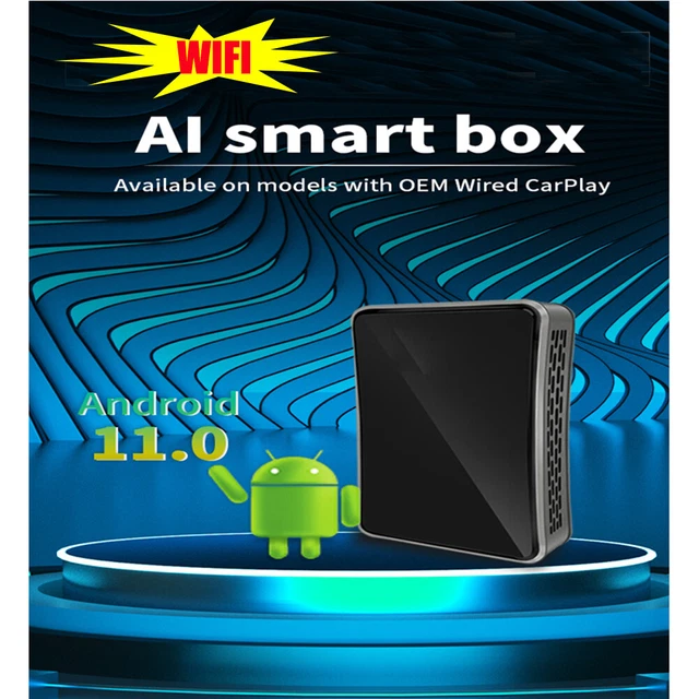 Wireless Carplay AI Box Android 11 Auto Adapter GPS Navigation 4G WIFI
