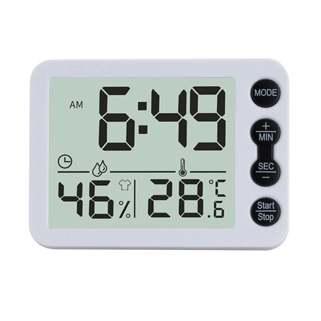 Pequeños relojes digitales de cabecera LED alarma mini reloj de temperatura kit de cubierta