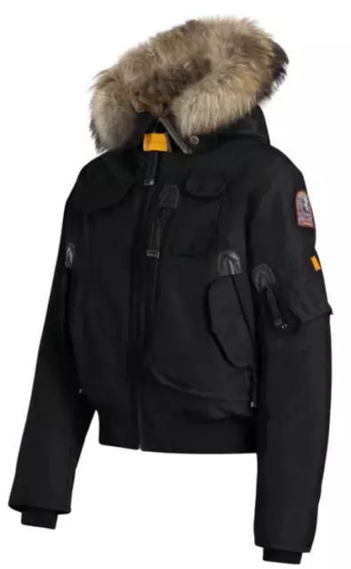 PARAJUMPERS GIRLS BLACK Gobi Fur Hooded Down Bomber Jacket Coat 9 10 Years BNWT 299.99 PicClick UK