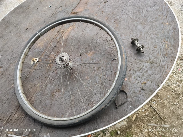 Paire De Jantes De Vélo Course Anciennes Années 1925/1930 - Moyeu Avant/arrière Exelcoo