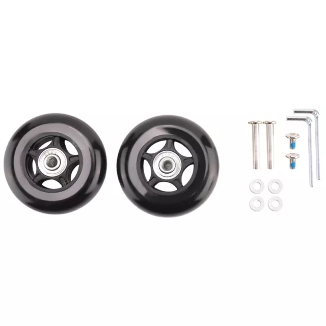 2X(2 Set Luggage Suitcase Replacement Wheels OD 80mm B8C6)9067