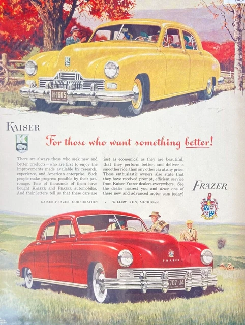 Vintage KAISER Special Frazier Something Better 1947 Magazine Print Ad BG28