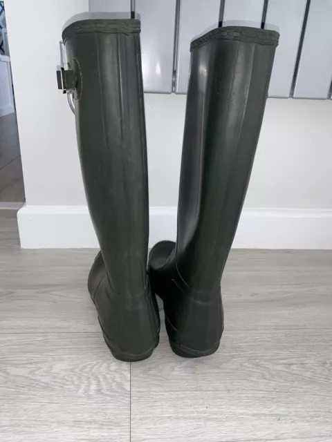MENS HUNTER WELLIES Size 10 Wellington Boots Black £20.00 - PicClick UK