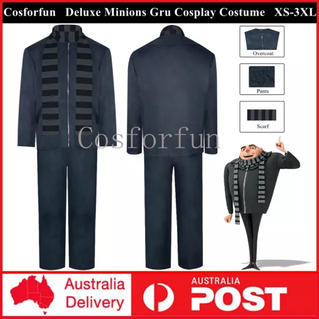 Deluxe Minions Gru Cosplay Costume Mens The Rise of Gru Suits Outfit Dress Party