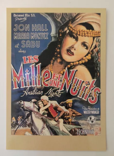 Arabian Nights Jon Hall Zreik 100 Thousand and One Nights Movie Postcard
