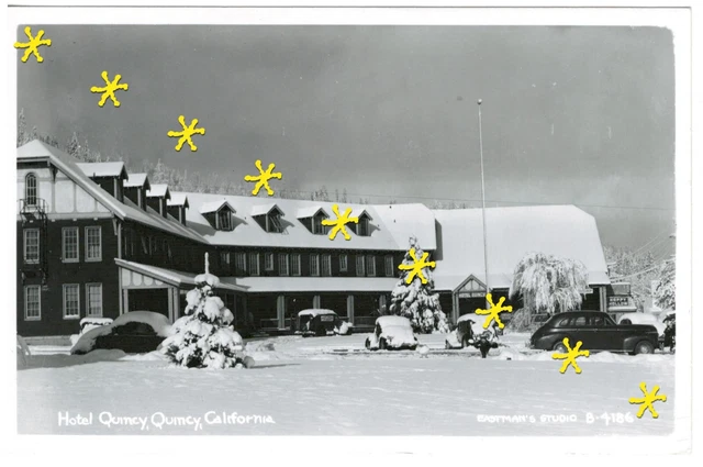 QUINCY, CALIFORNIA Hotel c.1950s Plumas Co. Eastman Real Photo Postcard