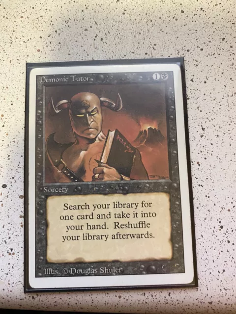 MTG Demonic Tutor Revised Edition Regular Uncommon LP