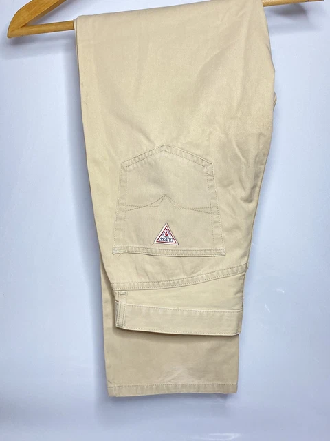 Pantaloni vintage Guess U.S.A. denim cachi da uomo taglia 27 gambe dritte made in USA