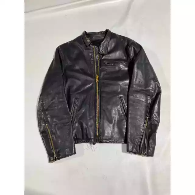 60'S 70'S VINTAGE leather Biker Jacket Sz 38 $125.00 - PicClick