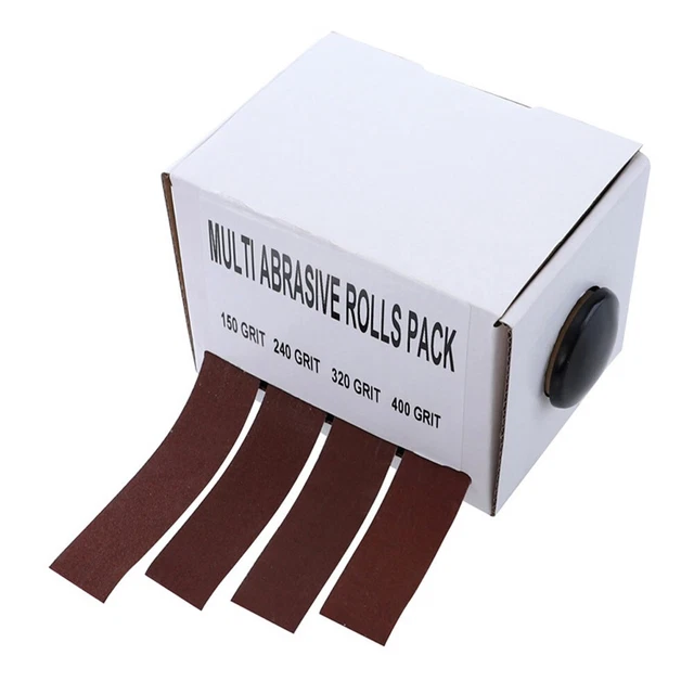 Rullo di stoffa Premium Emery per lucidatura superficie curva lunghezza 6 m rosso e bianco