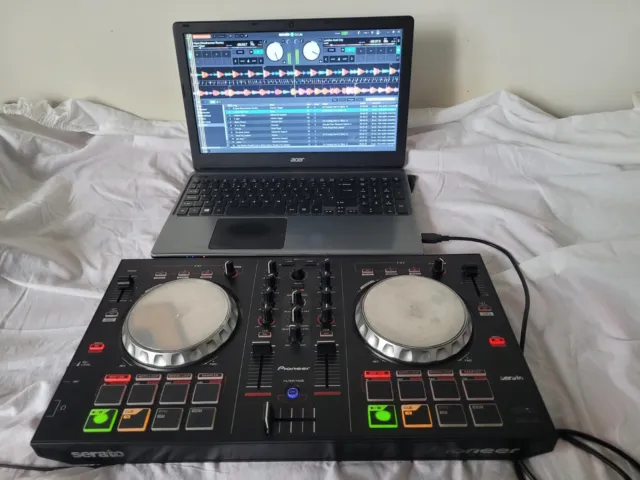 Pioneer DDJ-SB2 2-Channel DJ Controller With  Acer Laptop, Serato Lite and Music