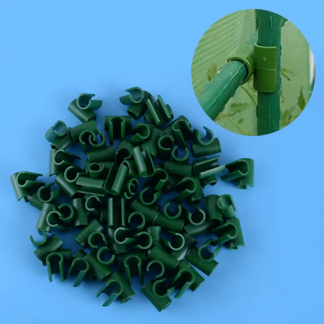 50Pcs Plant Trellis Connector Stake Clips For Fixed Garden Frame Rod Adjustable