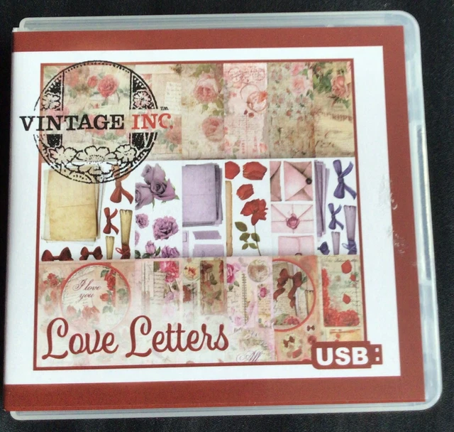 Cartas de amor USB Highlight Crafts vintage de Inc