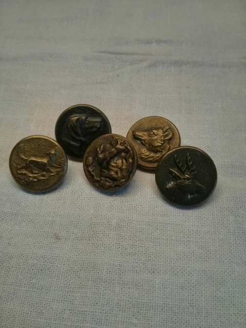 Bouton De Chasse Doré Ancien – Collection Venerie / Chien – Fabrication Française