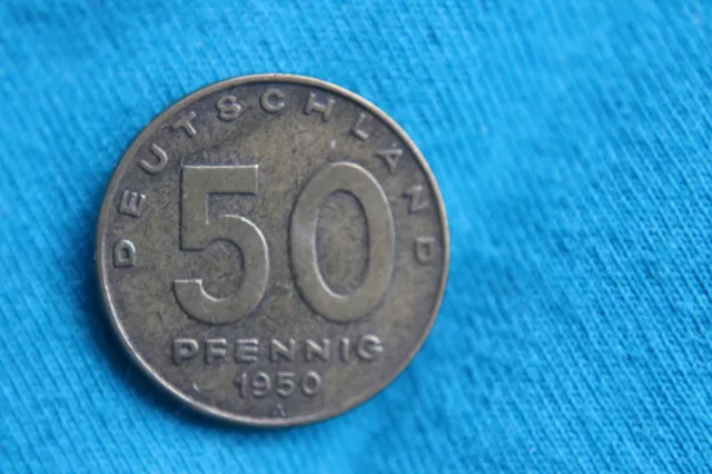 50 Pfennig 1950 DDR Prägebuchstabe A