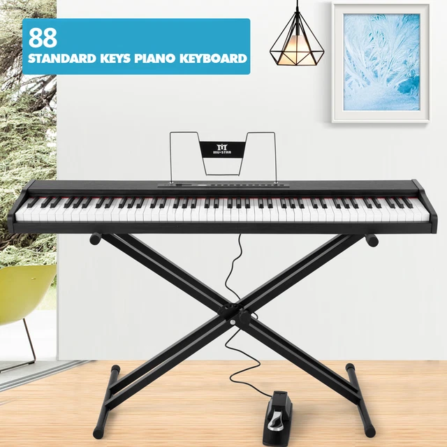 Mustar 88 Weighted Keys Digital Piano Portable Keyboard Pedal Stand Bluetooth