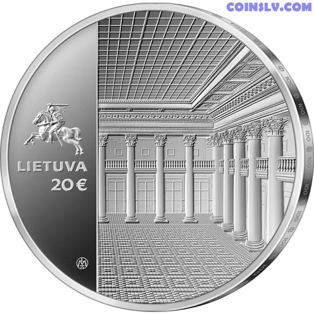 LITAUEN LITHUANIA 2022 20 Euro silber Münze, Bank 100 jähre