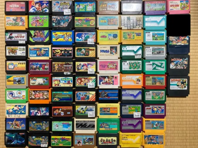 Lote de 74 piezas de juegos de Famicom, sin superposición, para japonés a granel