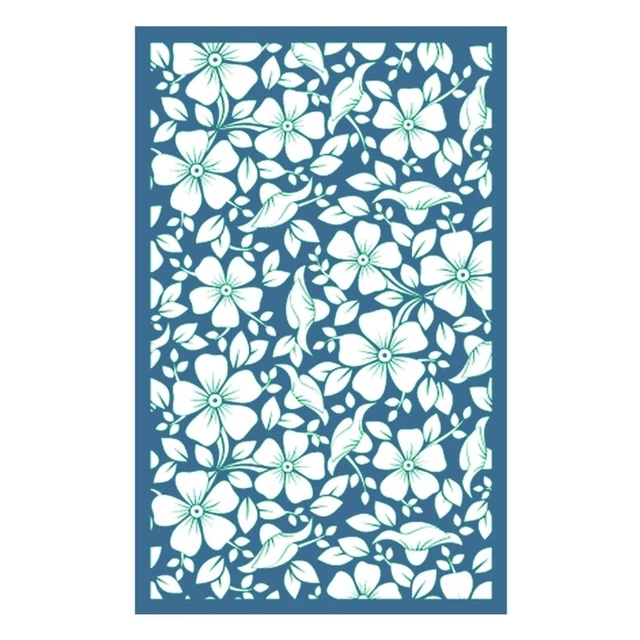 Reusable-Mesh Transfers Stencil Flower Silk Screen Stencils for DIY Bags Jewelry
