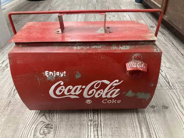 Vintage Enjoy Coca Cola cooler collectibles Antique original USED