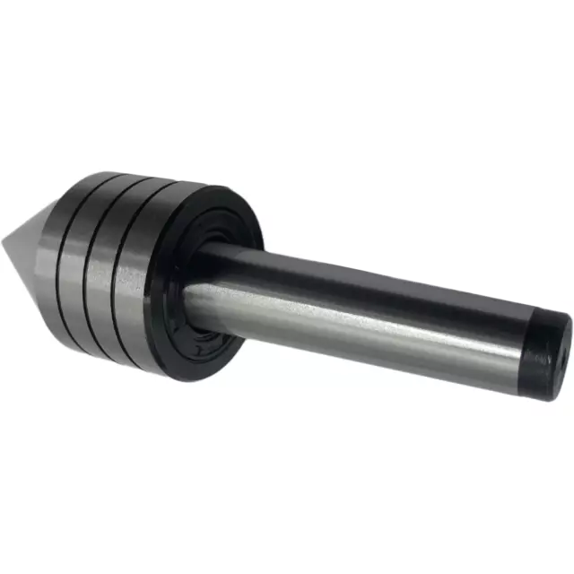 US SHIPPING MT2 Live Center Morse Taper Triple Bearing Lathe Centering Tool