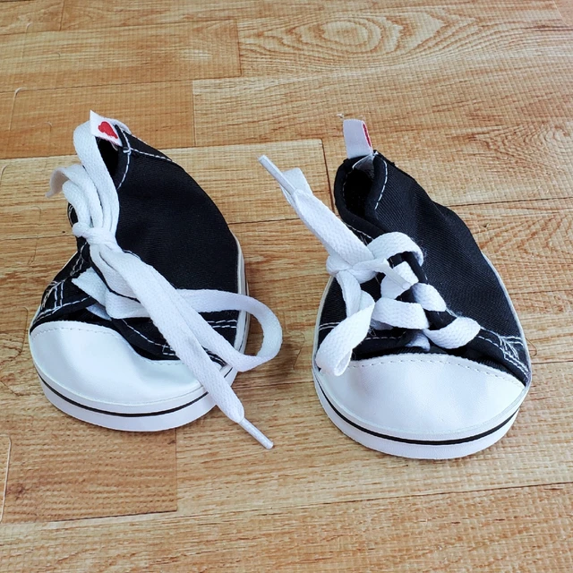 BAB Build-A-Bear Black & White Lace-Up Sneakers Shoes