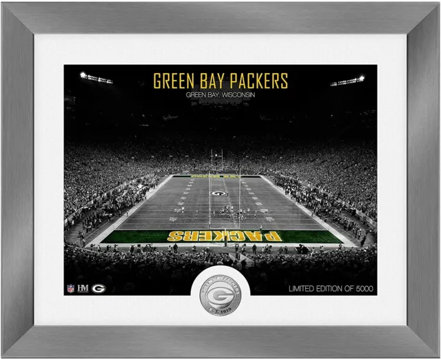 Immagine moneta d'argento NFL Highland Mint Green Bay Packers Art Deco Stadium 40x33 cm