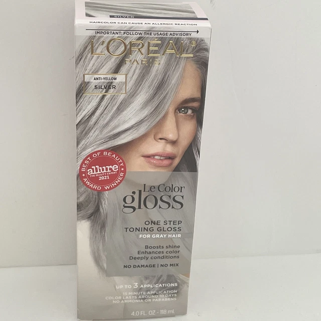 L'OREAL PARIS LE Color Gloss One Step Toning Silver Gloss for Gray Hair