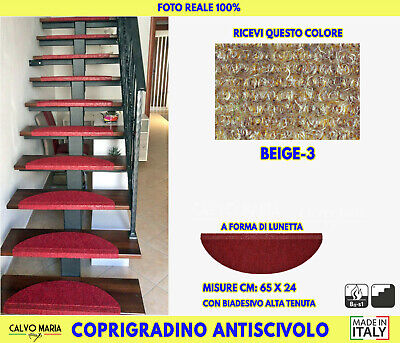 15 pz Moquette Adesiva Antiscivolo 60x25cm, Blu Tappeto per Interne Scale UnfadeMemory Tappeti Antiscivolo Rettangolari 