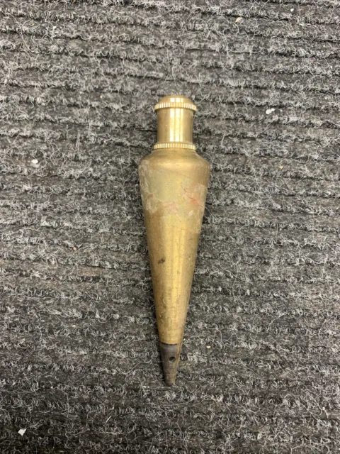 ANTIQUE STANLEY BRASS Plumb Bob with Reel 12.5 Ounce Vintage Rare £95.20 -  PicClick UK