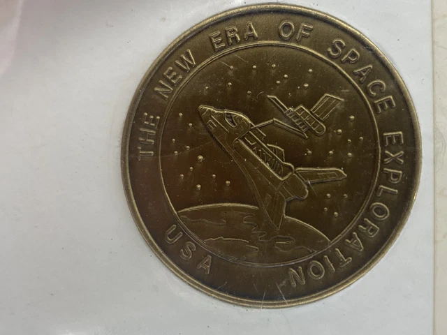 NASA Space Shuttle Bronze Coin Medallion Shuttle Crew Emblem STS-70 Discovery