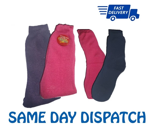 3-12 Pairs Ladies and Kids Thermal Boot Socks Heat Hiking Winter Warm 4-7