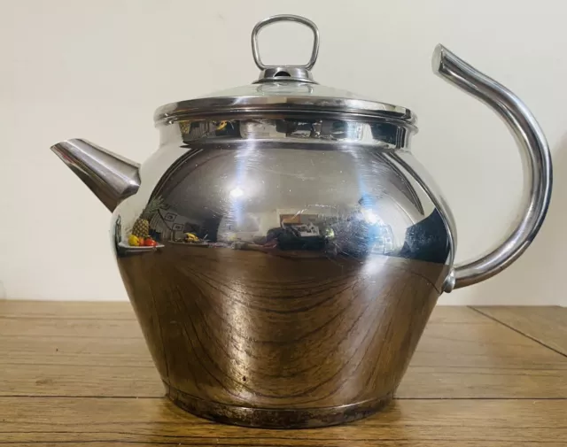 Princess House Cookware Heritage 2 Qt Whistling Tea Kettle Stainless Glass Lid